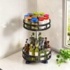 Unyqoos® Draaibaar kruidenrek met twee niveaus voor keuken en badkamer