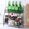 Unyqoos® Ruimtebesparend Metalen Keukenrek met Twee Niveaus voor Organisatie