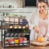 Unyqoos® Kruidenrek met 3 Niveaus en Multifunctionele Opbergmogelijkheden voor Keuken en Badkamer