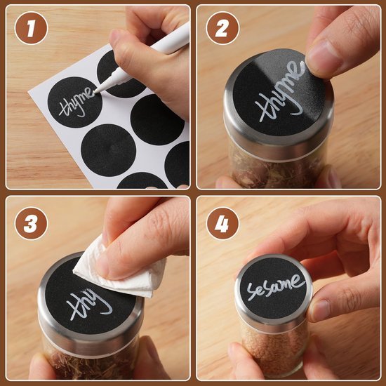 Unyqoos® Draaibaar kruidenrek met 12 glazen potjes en accessoires voor keukenorganisatie