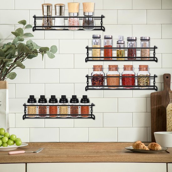 550x550-36500.jpg Unyqoos® Ruim en flexibel kruidenrek voor wandmontage met diverse installatiemogelijkheden