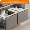 Unyqoos® Telescoop Lade Organizer voor Keuken en Badkamer Zonder Boren Met Uittrekbare Schuifrails