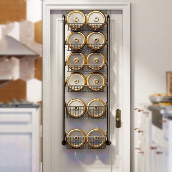 Unyqoos® Deurhanger met verstelbare opbergrekken voor keuken, badkamer en slaapkamer, geschikt voor diverse toepassingen