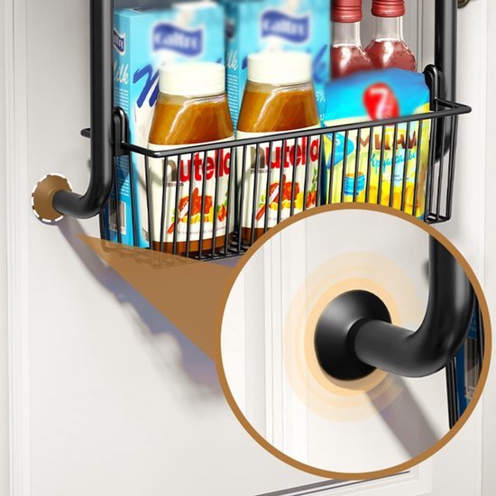 Unyqoos® Deurhanger met verstelbare opbergrekken voor keuken, badkamer en slaapkamer, geschikt voor diverse toepassingen