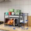 Unyqoos® Verstelbaar en Ruim Magnetronrek met Extra Opslagruimte voor de Keuken