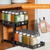 Unyqoos® Kruidenrek voor Keukenkast met Uittrekbaar en Verstelbaar Ontwerp voor Optimale Organisatie