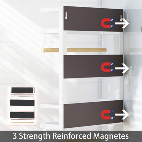 550x550-36572.jpg Unyqoos® Magnetisch keukenrek met vier niveaus en handige opberghaken
