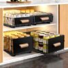 Unyqoos® Telescoop Lade Organisator - Uitschuifbare en Opvouwbare Keuken Lade van Koolstofstaal