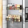 Unyqoos® Magnetische Keukenorganisatie Rekken Set voor Koelkast met Beweegbare Haken - Handige Opslagoplossing