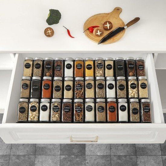 550x550-36635.jpg Unyqoos® Uittrekbaar kruidenrek voor lade met vier niveaus voor veelzijdige organisatie