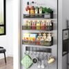 Unyqoos® Flexibele Magnetische Kruiden- en Keukenorganizer Set voor Metaaloppervlakken, Inclusief Haken