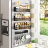 Unyqoos® Flexibele Magnetische Kruiden- en Keukenorganizer Set voor Metaaloppervlakken, Inclusief Haken