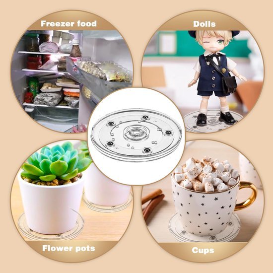 Unyqoos® Compact en veelzijdig acryl draaiplateau voor keuken en decoratie