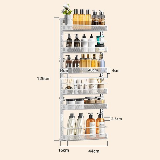 550x550-36742.jpg Unyqoos® Verstelbare opbergrek met zes niveaus voor keuken en badkamer