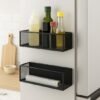 Unyqoos® Zwart magnetisch kruidenrek voor efficiënte keukenorganisatie en opbergruimte
