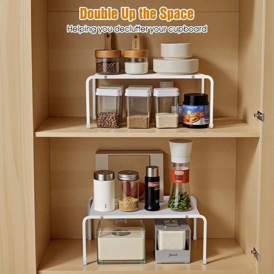Unyqoos® Metalen keukenorganizer set van 3 stuks voor efficiënt opbergen en indelen