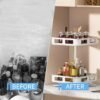Unyqoos® Draaibare Keukenorganizer met Twee Verdiepingen voor Efficiënte Opslag