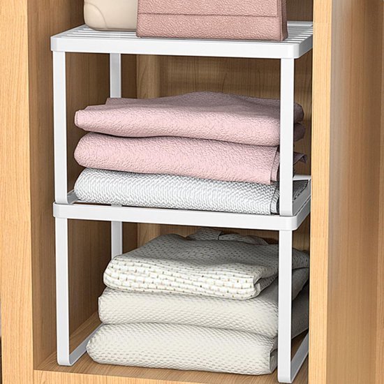550x550-36794.jpg Unyqoos® Stapelbaar metalen opbergrek voor keuken en badkamer, witte draadconstructie