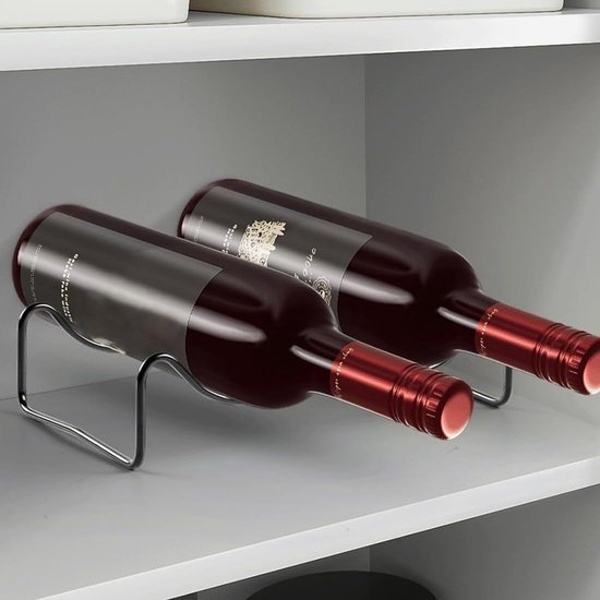550x550-36832.jpg Unyqoos® Metalen wijnrek voor keuken en koelkast met stapelbare flessenhouders