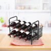 550x550-36833.jpg Unyqoos® Stijlvol metalen wijnrek voor 8 flessen, ideaal voor keuken en bar