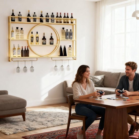 550x550-36911.jpg Unyqoos® Stijlvol en Ruimtebesparend Wandgemonteerd Wijnrek voor Bar en Restaurant