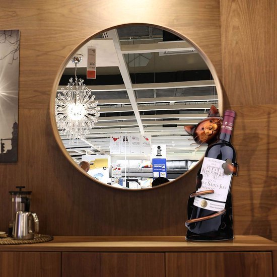 Unyqoos® Metalen wijnhouder in kattenvorm voor stijlvolle interieurdecoratie