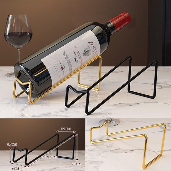550x550-36963.jpg Unyqoos® Set van 6 stijlvolle metalen wijnflessenhouders voor diverse interieurs