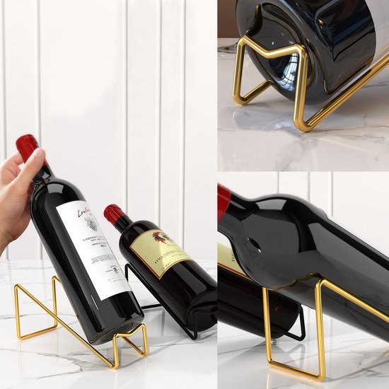 550x550-36965.jpg Unyqoos® Set van 6 stijlvolle metalen wijnflessenhouders voor diverse interieurs