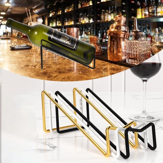 550x550-36966.jpg Unyqoos® Set van 6 stijlvolle metalen wijnflessenhouders voor diverse interieurs