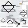 Unyqoos® Opvouwbaar metalen wijnrek voor wandmontage voor twee flessen wijn