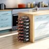 550x550-37063.jpg Unyqoos® Vrijstaand metalen wijnrek voor 23 flessen ideaal voor keuken of bar
