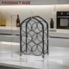 Unyqoos® Compact en stijlvol wijnrek voor zes flessen met houten handgreep