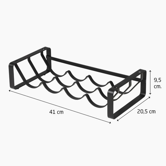 550x550-37097.jpg Unyqoos® Elegant zwart flessenrek voor keuken en wijnkelder met stapelbaar ontwerp