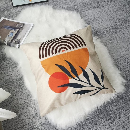 Unyqoos ® Oranje Decoratieve Kussenhoezen Set van 4 voor Binnen en Buiten Gebruik