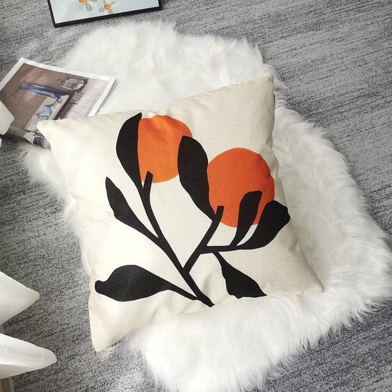 Unyqoos ® Oranje Decoratieve Kussenhoezen Set van 4 voor Binnen en Buiten Gebruik
