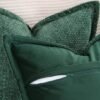 Unyqoos ® Moderne Decoratieve Chenille en Fluwelen Kussenhoezen Set van 2 met Stijlvolle Rand, Donkergroen, 30 x 50 cm