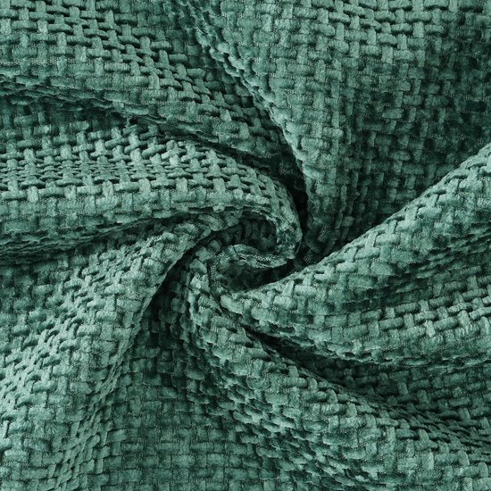 Unyqoos ® Moderne Decoratieve Chenille en Fluwelen Kussenhoezen Set van 2 met Stijlvolle Rand, Donkergroen, 30 x 50 cm