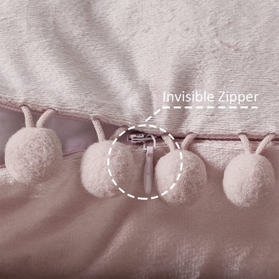 Unyqoos ® Luxueuze Fluwelen Kussenslopen Met Pompons Voor Huiselijke Sfeer en Comfort