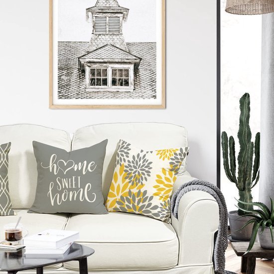 Unyqoos ® Set van 4 Geometrische Decoratieve Kussenhoezen 40x40 cm voor Binnen en Buiten Gebruik