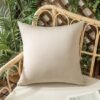 Unyqoos® Stijlvolle Waterbestendige Kussenhoezen voor Binnen- en Buitenruimtes, Set van 2, 45 x 45 cm, Beige