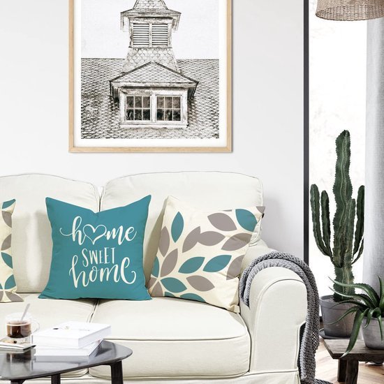 550x550-37394.jpg Unyqoos ® Set van 4 Stijlvolle Geometrische Kussenhoezen voor Binnen en Buiten, 40 x 40 cm