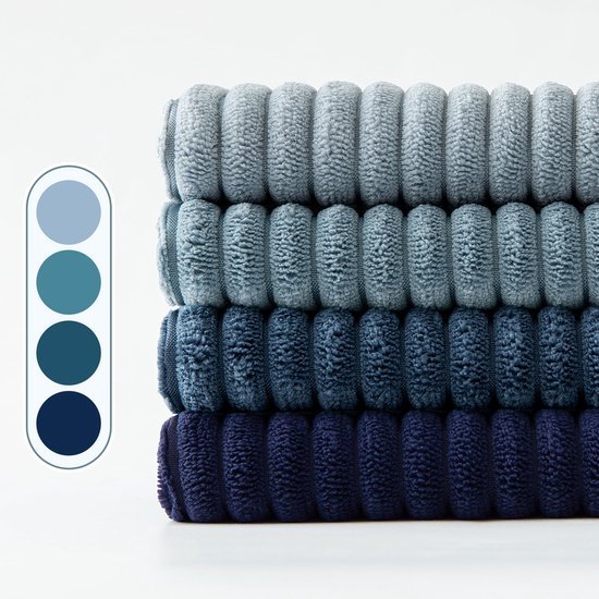 550x550-37405.jpg Unyqoos® Set van 4 Luxe Corduroy Sierkussenhoezen voor Bank en Slaapkamer, Donkerblauw, 40 x 40 cm