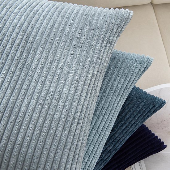 550x550-37406.jpg Unyqoos® Set van 4 Luxe Corduroy Sierkussenhoezen voor Bank en Slaapkamer, Donkerblauw, 40 x 40 cm