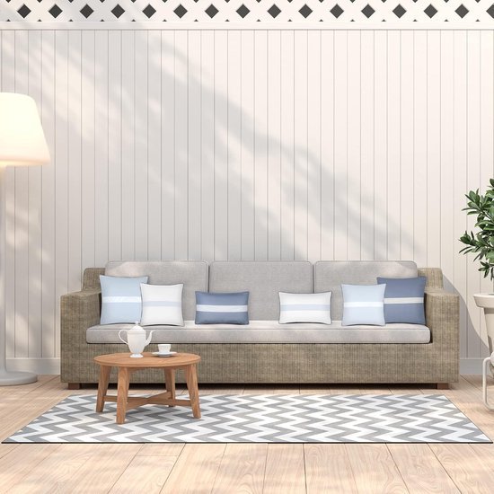 Unyqoos ® Stijlvolle Dubbele Kussenslopen Voor Binnen En Buiten In Trendy Blauw Met Luxe Afwerking