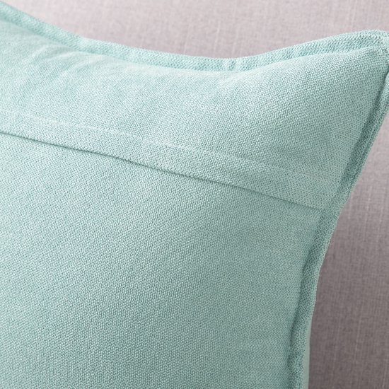 Unyqoos® Set van 2 Luxe Zachte Chenille Sierkussenhoezen in Fris Blauwgroen, 45 x 45 cm