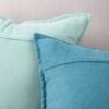 Unyqoos® Set van 2 Luxe Zachte Chenille Sierkussenhoezen in Fris Blauwgroen, 45 x 45 cm