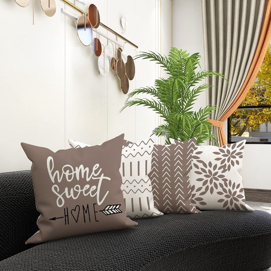 Unyqoos ® Stijlvolle En Moderne Kussenslopen Voor Binnen- En Buitengebruik - Set Van 4, 40 x 40 cm