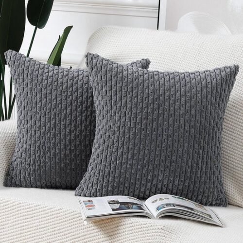 550x550-37461.jpg Unyqoos® Set van Twee Luxe Boho Gestreepte Kussenhoezen voor Slaapkamer en Bank, Grijs, 50 x 50 cm
