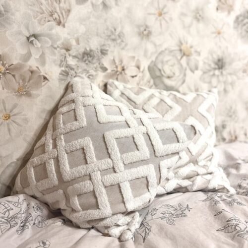 Unyqoos ® Bohemian Stijl Kussenslopen Set van 2 voor Woonkamer en Slaapkamer, Beige, 45 x 45 cm