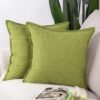 Unyqoos® Verfrissende Set van 2 Zachte Linnen Kussenhoezen voor Bank en Slaapkamer, Lichtgroen, 40x40 cm